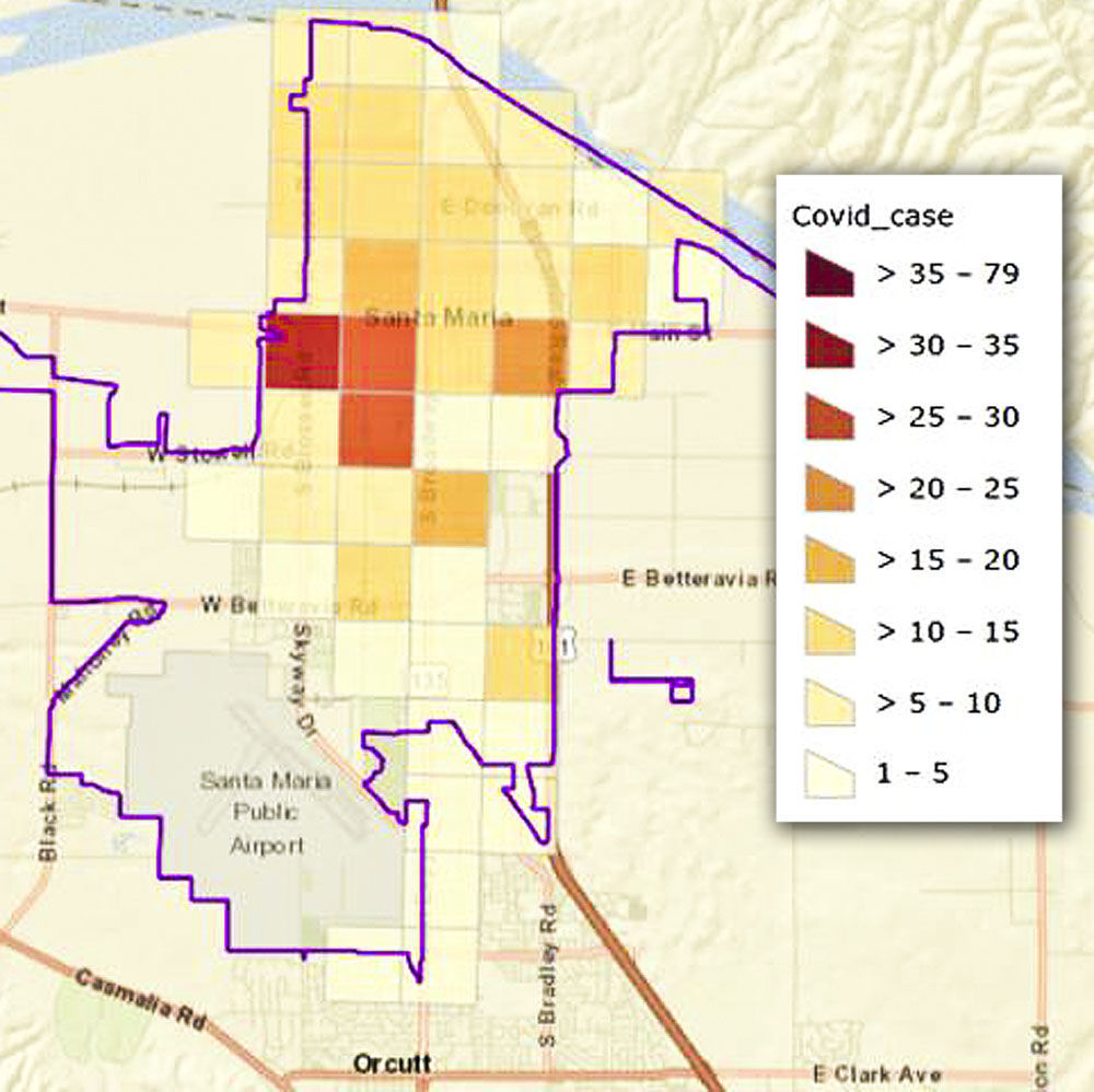 COVID-19 cases in Santa Maria